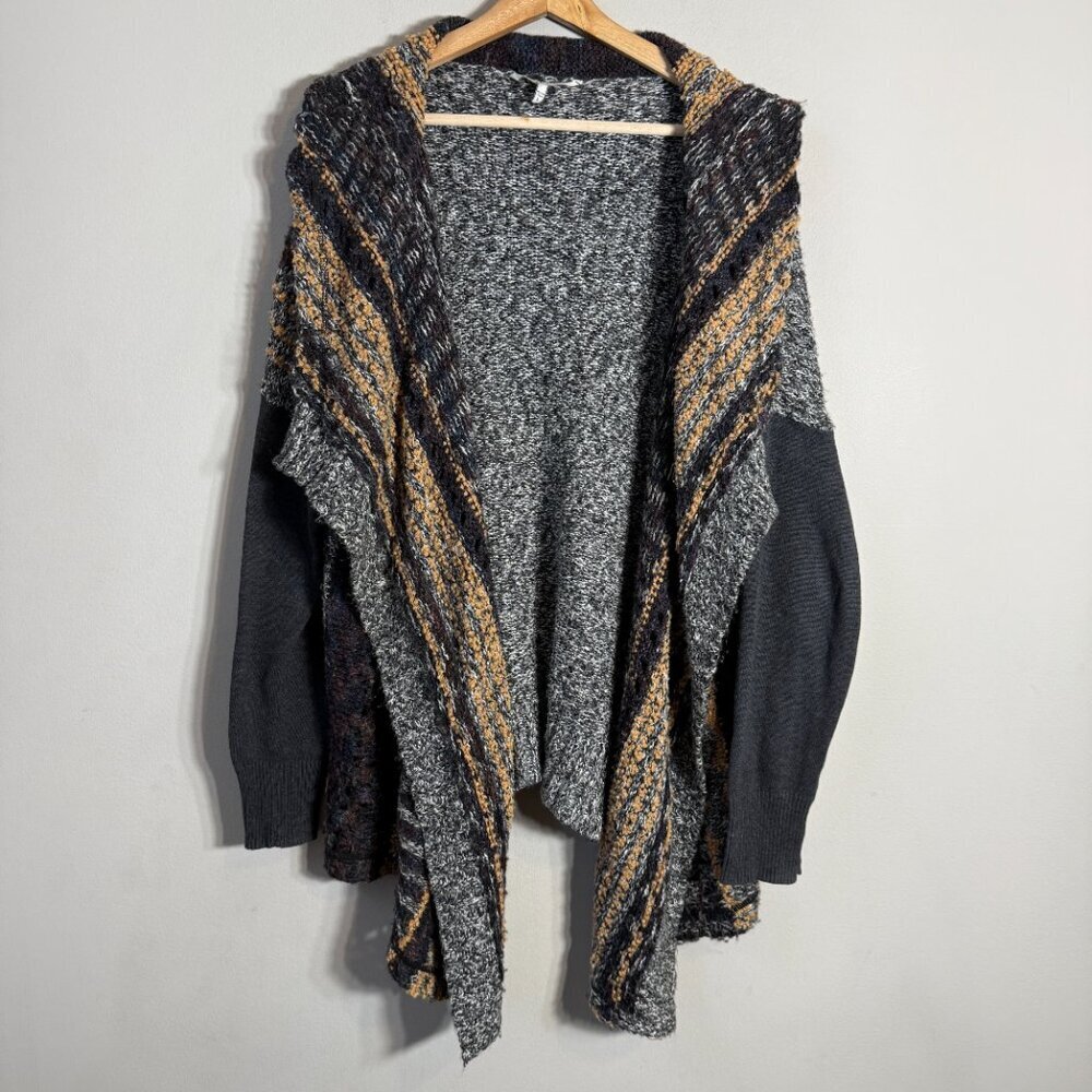 BKE Open Weave Knit Cardigan Sweater Women's Large Eclectic Grandpa Western Wool - Picture 5 of 15